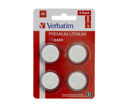 Bateria lub akumulatorek VERBATIM Premium Lithium CR2450 3V (4 szt.) 49535